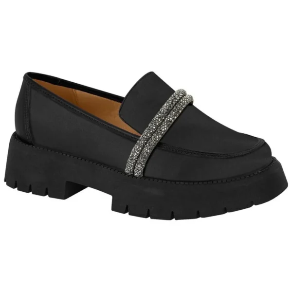 Mocassim Feminino Vizzano Zebra Tratorado Preto - Preto - Imagem 2