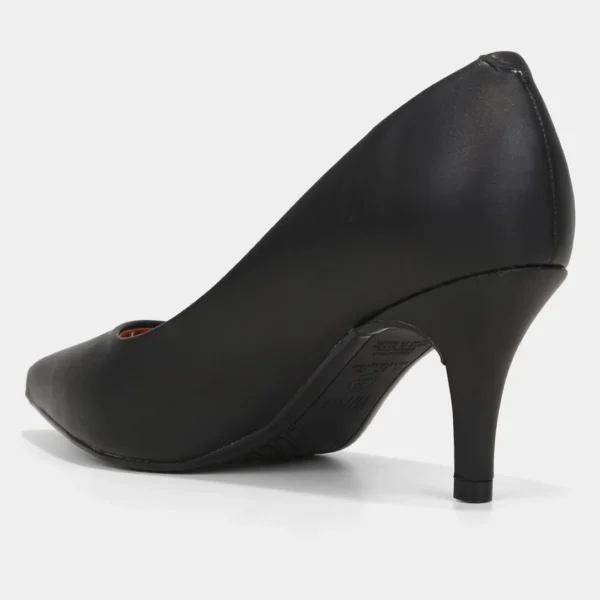 Scarpin Vizzano Salto Médio Bico Fino - Preto - Imagem 3