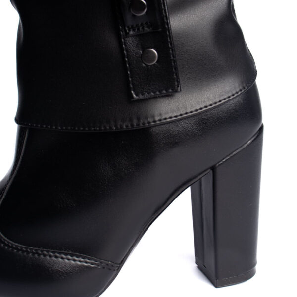 Bota Feminina Vizzano Cano Médio Franzido Preto - Imagem 7